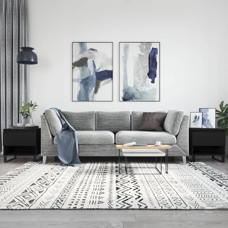 vidaXL Couchtische 2 Stk. Schwarz 50x46x50 cm Holzwerkstoff vidaXL Couchtische 2 Stk. Schwarz 50x46x50 cm Holzwerkstoff