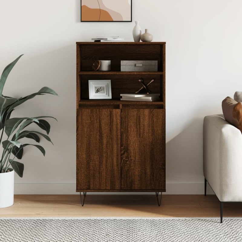 vidaXL Highboard Braun Eichen-Optik 60x36x110 cm Holzwerkstoff vidaXL Highboard Braun Eichen-Optik 60x36x110 cm Holzwerkstoff