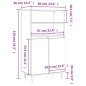 vidaXL Highboard Braun Eichen-Optik 60x36x110 cm Holzwerkstoff vidaXL Highboard Braun Eichen-Optik 60x36x110 cm Holzwerkstoff