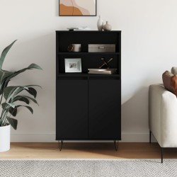 vidaXL Highboard Schwarz 60x36x110 cm Holzwerkstoff