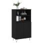 vidaXL Highboard Schwarz 60x36x110 cm Holzwerkstoff vidaXL Highboard Schwarz 60x36x110 cm Holzwerkstoff