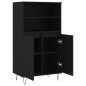 vidaXL Highboard Schwarz 60x36x110 cm Holzwerkstoff vidaXL Highboard Schwarz 60x36x110 cm Holzwerkstoff