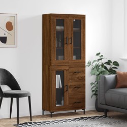 vidaXL Highboard Braun Eichen-Optik 69,5x34x180 cm Holzwerkstoff