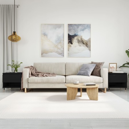 vidaXL Couchtische 2 Stk. Schwarz 50x46x50 cm Holzwerkstoff