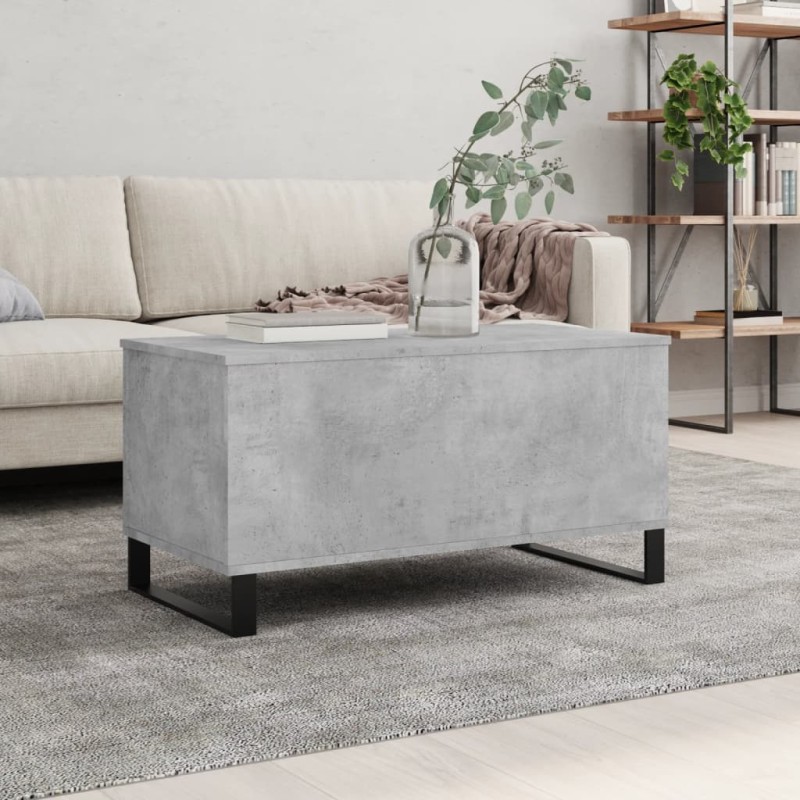 vidaXL Couchtisch Betongrau 90x44,5x45 cm Holzwerkstoff vidaXL Couchtisch Betongrau 90x44,5x45 cm Holzwerkstoff