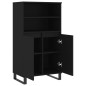 vidaXL Highboard Schwarz 60x36x110 cm Holzwerkstoff vidaXL Highboard Schwarz 60x36x110 cm Holzwerkstoff