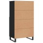 vidaXL Highboard Schwarz 60x36x110 cm Holzwerkstoff vidaXL Highboard Schwarz 60x36x110 cm Holzwerkstoff