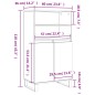 vidaXL Highboard Schwarz 60x36x110 cm Holzwerkstoff vidaXL Highboard Schwarz 60x36x110 cm Holzwerkstoff