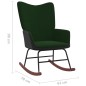 vidaXL Schaukelstuhl Dunkelgrün Samt und PVC vidaXL Schaukelstuhl Dunkelgrün Samt und PVC