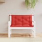 Gartenbank-Auflagen 2 Stk. Rot 100x50x7 cm Oxford-Gewebe Gartenbank-Auflagen 2 Stk. Rot 100x50x7 cm Oxford-Gewebe