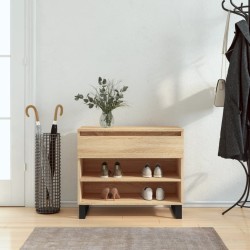 vidaXL Schuhregal Sonoma-Eiche 70x36x60 cm Holzwerkstoff