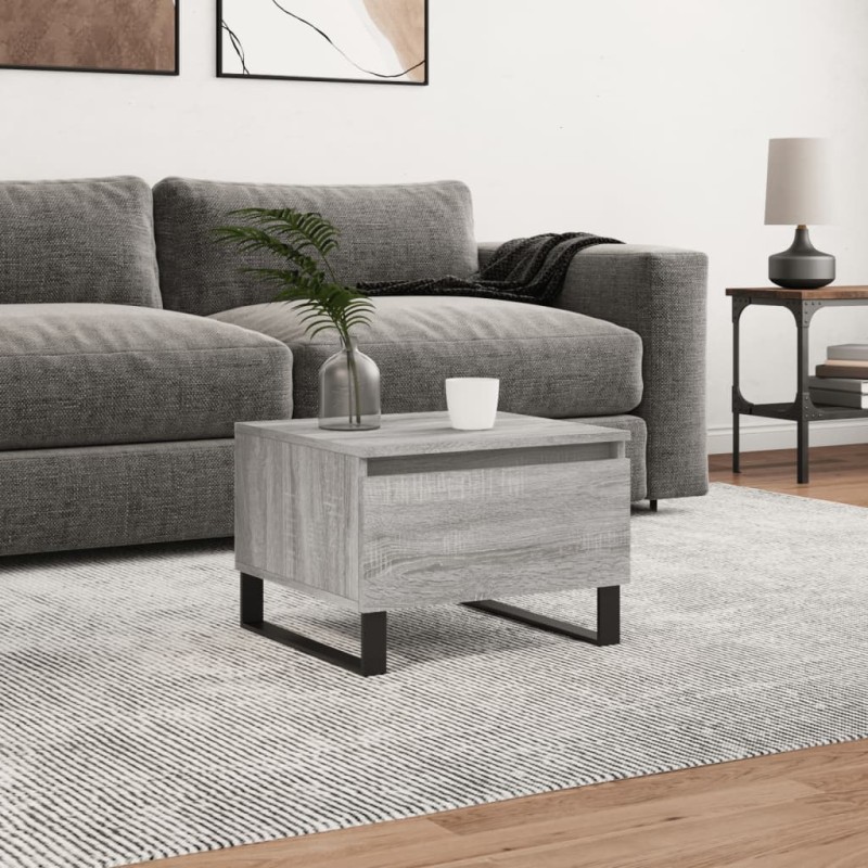 vidaXL Couchtisch Grau Sonoma 50x46x35 cm Holzwerkstoff vidaXL Couchtisch Grau Sonoma 50x46x35 cm Holzwerkstoff