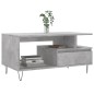 vidaXL Couchtisch Betongrau 90x49x45 cm Holzwerkstoff vidaXL Couchtisch Betongrau 90x49x45 cm Holzwerkstoff