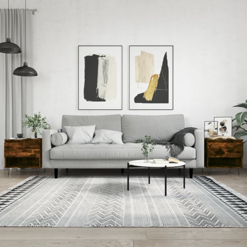 vidaXL Couchtische 2 Stk. Räuchereiche 50x46x50 cm Holzwerkstoff vidaXL Couchtische 2 Stk. Räuchereiche 50x46x50 cm Holzwerkstoff