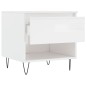 vidaXL Couchtisch Hochglanz-Weiß 50x46x50 cm Holzwerkstoff vidaXL Couchtisch Hochglanz-Weiß 50x46x50 cm Holzwerkstoff