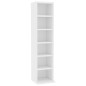 vidaXL CD-Schrank Weiß 21x20x88 cm Holzwerkstoff vidaXL CD-Schrank Weiß 21x20x88 cm Holzwerkstoff