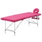 vidaXL Massageliege Klappbar 4-Zonen mit Aluminiumgestell Rosa vidaXL Massageliege Klappbar 4-Zonen mit Aluminiumgestell Rosa