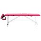 vidaXL Massageliege Klappbar 4-Zonen mit Aluminiumgestell Rosa vidaXL Massageliege Klappbar 4-Zonen mit Aluminiumgestell Rosa