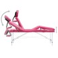 vidaXL Massageliege Klappbar 4-Zonen mit Aluminiumgestell Rosa vidaXL Massageliege Klappbar 4-Zonen mit Aluminiumgestell Rosa
