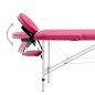 vidaXL Massageliege Klappbar 4-Zonen mit Aluminiumgestell Rosa vidaXL Massageliege Klappbar 4-Zonen mit Aluminiumgestell Rosa