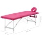 vidaXL Massageliege Klappbar 4-Zonen mit Aluminiumgestell Rosa vidaXL Massageliege Klappbar 4-Zonen mit Aluminiumgestell Rosa