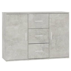 vidaXL Sideboard Betongrau 91x29,5x65 cm Holzwerkstoff
