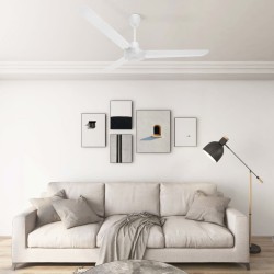 vidaXL Deckenventilator 142 cm Weiß
