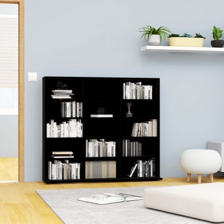 vidaXL CD-Regal Schwarz 102x23x89,5 cm Holzwerkstoff