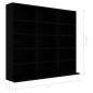 vidaXL CD-Regal Schwarz 102x23x89,5 cm Holzwerkstoff vidaXL CD-Regal Schwarz 102x23x89,5 cm Holzwerkstoff