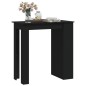 vidaXL Bartisch mit Ablagefläche Schwarz 102x50x103,5 cm Holzwerkstoff vidaXL Bartisch mit Ablagefläche Schwarz 102x50x103,5 cm Holzwerkstoff