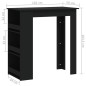 vidaXL Bartisch mit Ablagefläche Schwarz 102x50x103,5 cm Holzwerkstoff vidaXL Bartisch mit Ablagefläche Schwarz 102x50x103,5 cm Holzwerkstoff