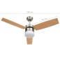 vidaXL Deckenventilator mit Licht und Fernbedienung 108 cm Hellbraun vidaXL Deckenventilator mit Licht und Fernbedienung 108 cm Hellbraun