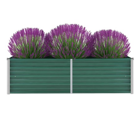 vidaXL Garten-Hochbeet Verzinkter Stahl 160x40x45 cm Grün