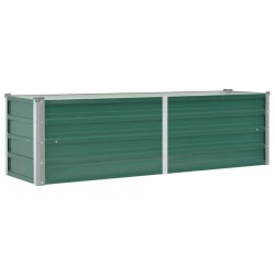 vidaXL Garten-Hochbeet Verzinkter Stahl 160x40x45 cm Grün