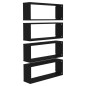 vidaXL Würfelregale 4 Stk. Schwarz 60x15x23 cm Holzwerkstoff vidaXL Würfelregale 4 Stk. Schwarz 60x15x23 cm Holzwerkstoff