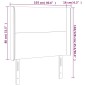vidaXL LED Kopfteil Blau 103x16x118/128 cm Stoff vidaXL LED Kopfteil Blau 103x16x118/128 cm Stoff