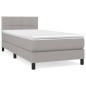 vidaXL Boxspringbett mit Matratze Hellgrau 80x200 cm Stoff vidaXL Boxspringbett mit Matratze Hellgrau 80x200 cm Stoff