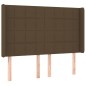 vidaXL Boxspringbett mit Matratze & LED Dunkelbraun 140x190 cm Stoff vidaXL Boxspringbett mit Matratze & LED Dunkelbraun 140x190 cm Stoff
