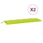 Gartenbank-Auflagen 2 Stk. Hellgrün 150x50x7 cm Oxford-Gewebe
