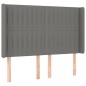 vidaXL Boxspringbett mit Matratze & LED Dunkelgrau 140x190 cm Stoff vidaXL Boxspringbett mit Matratze & LED Dunkelgrau 140x190 cm Stoff