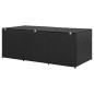 vidaXL Gartenbox Poly Rattan 180x90x70 cm Schwarz vidaXL Gartenbox Poly Rattan 180x90x70 cm Schwarz