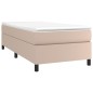 vidaXL Boxspringbett mit Matratze Cappuccino-Braun 90x200cm Kunstleder vidaXL Boxspringbett mit Matratze Cappuccino-Braun 90x200cm Kunstleder