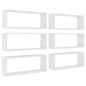 vidaXL Würfelregale 6 Stk. Weiß 60x15x23 cm Holzwerkstoff vidaXL Würfelregale 6 Stk. Weiß 60x15x23 cm Holzwerkstoff