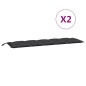 Gartenbank-Auflagen 2 Stk. Schwarz 180x50x7 cm Oxford-Gewebe Gartenbank-Auflagen 2 Stk. Schwarz 180x50x7 cm Oxford-Gewebe