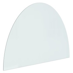 vidaXL Funkenschutzplatte Glas Halbrund 800x600 mm