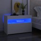 vidaXL TV-Schränke mit LED-Leuchten 2 Stk. Weiß 60x35x40cm vidaXL TV-Schränke mit LED-Leuchten 2 Stk. Weiß 60x35x40cm
