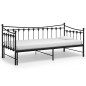 vidaXL Ausziehsofa Bettgestell Schwarz Metall 90x200 cm vidaXL Ausziehsofa Bettgestell Schwarz Metall 90x200 cm