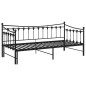 vidaXL Ausziehsofa Bettgestell Schwarz Metall 90x200 cm vidaXL Ausziehsofa Bettgestell Schwarz Metall 90x200 cm