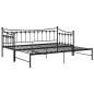 vidaXL Ausziehsofa Bettgestell Schwarz Metall 90x200 cm vidaXL Ausziehsofa Bettgestell Schwarz Metall 90x200 cm