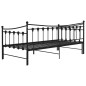 vidaXL Ausziehsofa Bettgestell Schwarz Metall 90x200 cm vidaXL Ausziehsofa Bettgestell Schwarz Metall 90x200 cm